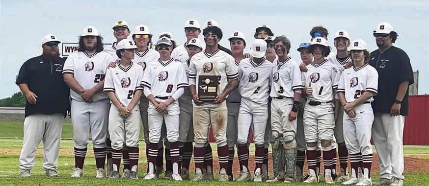 Wynnewood beat Riverside Tuesday 8-5 and 7-2 in a best of three series for the District Championship. The Savages move on to Regional play next week. Courtesy photo